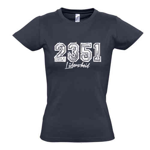 T-Shirt Damen navy 2351 Lüdenscheid [Einzelstück Gr. XL]